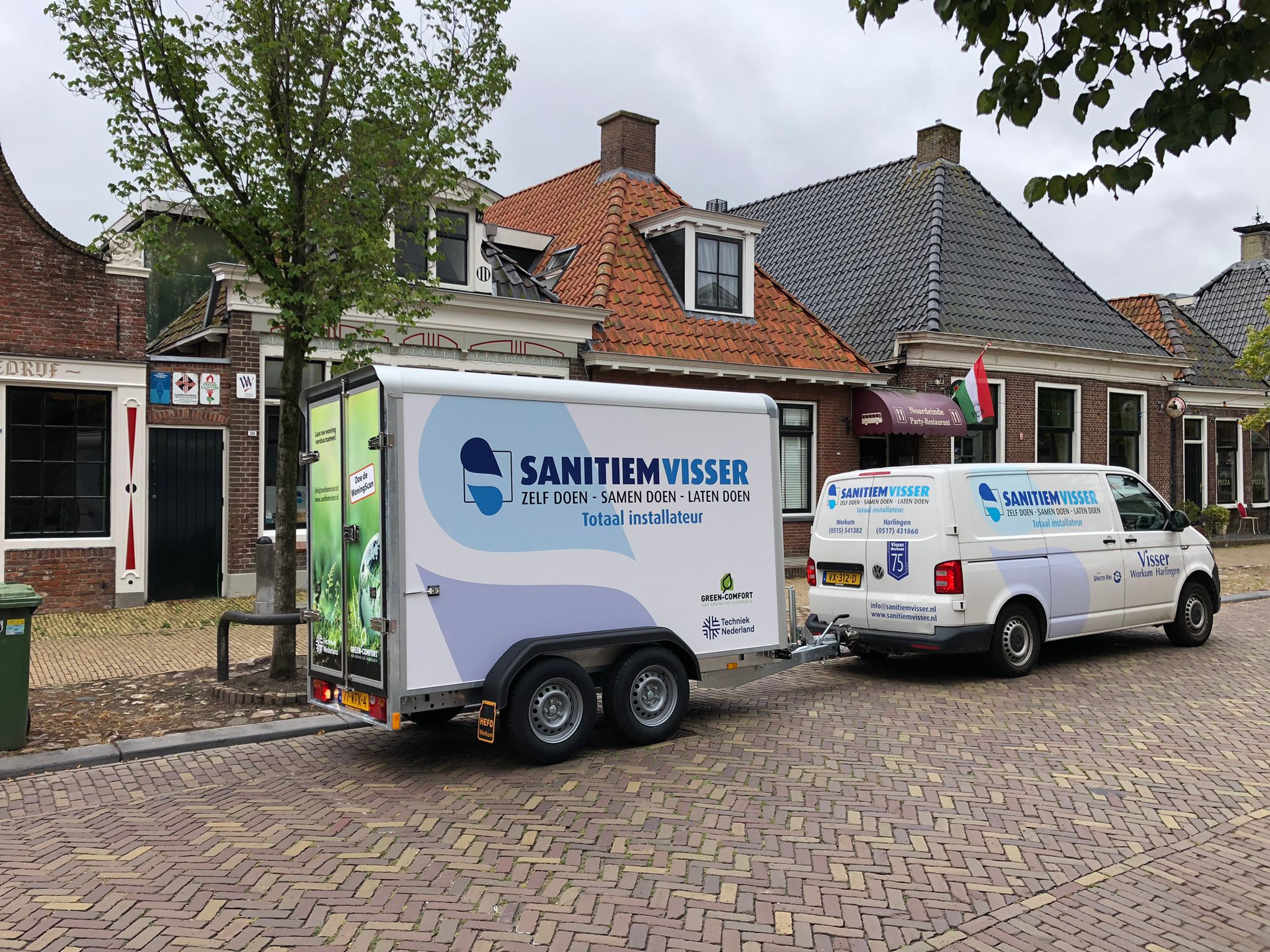 Nieuwe aanhangwagen voor Sanitiem Visser